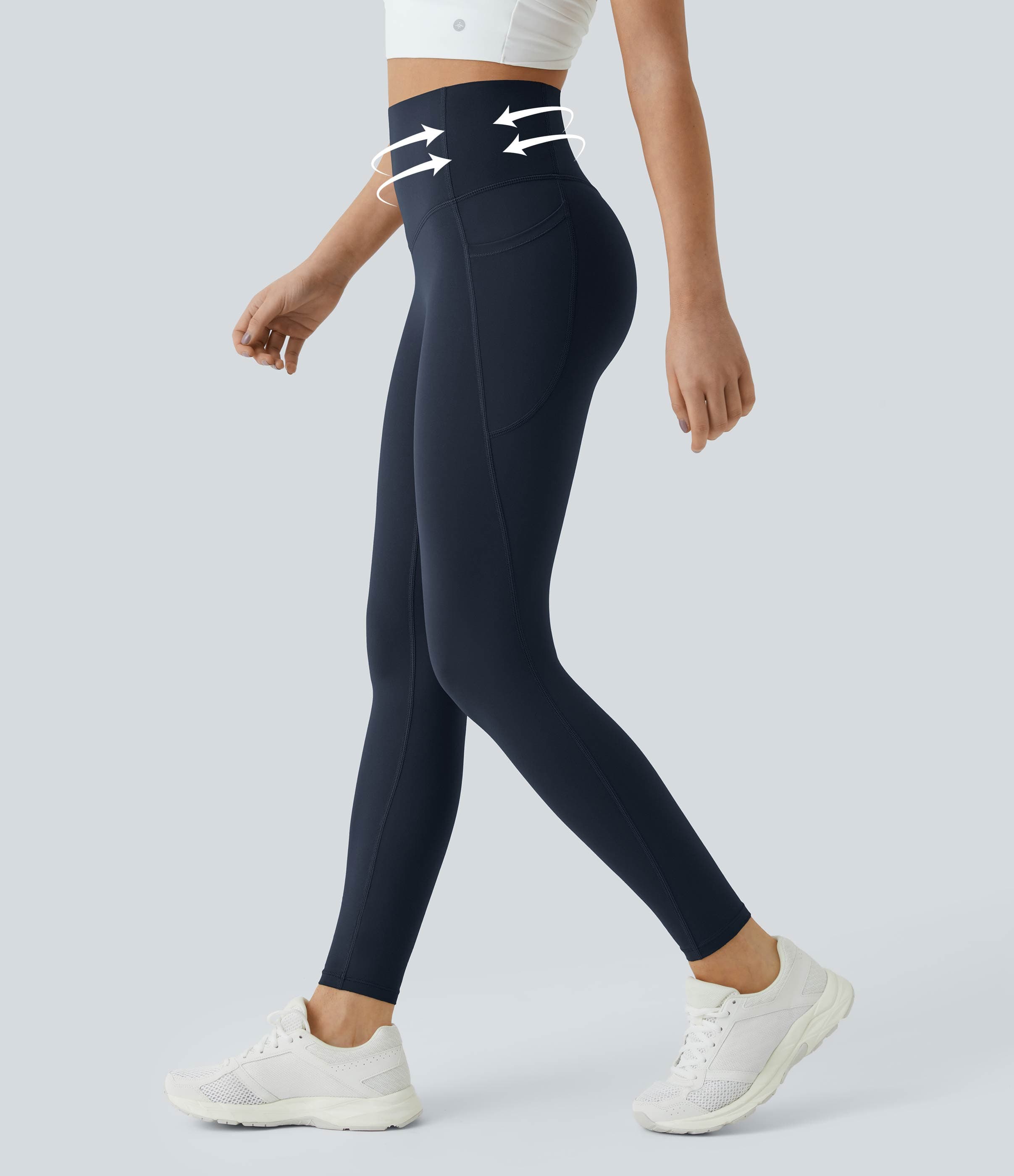 High Waisted Tummy Control Pocket Shaping Training Leggings